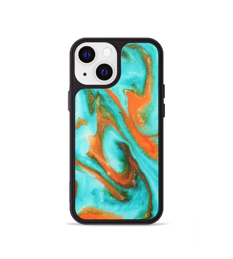 iPhone 13 mini Wood+Resin Phone Case - Daxton (Watercolor, 697165)