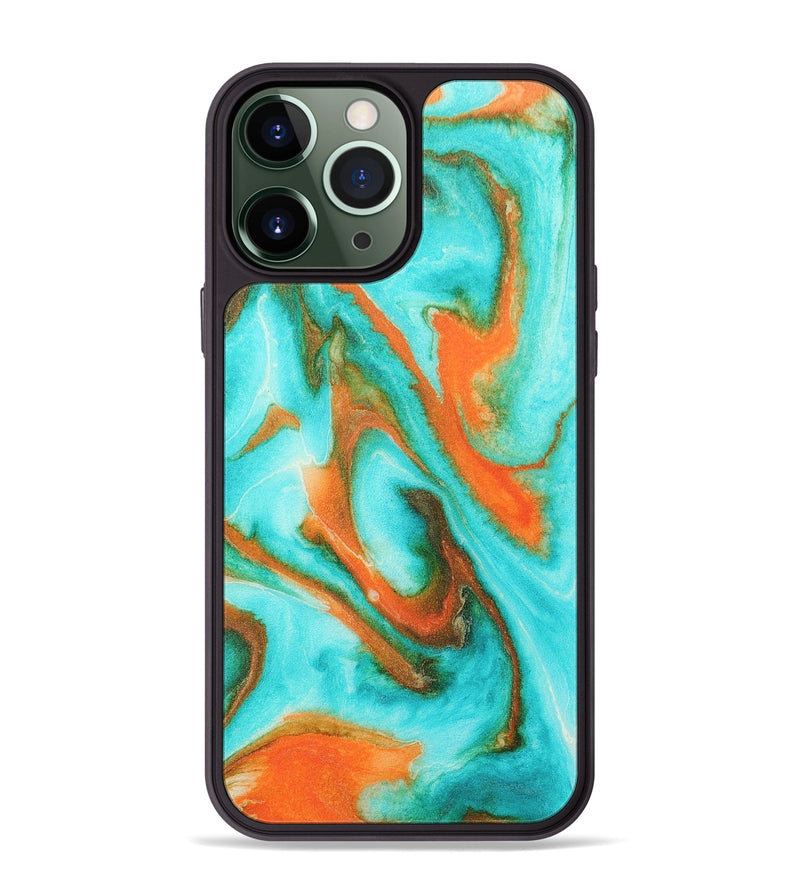 iPhone 13 Pro Max Wood+Resin Phone Case - Daxton (Watercolor, 697165)