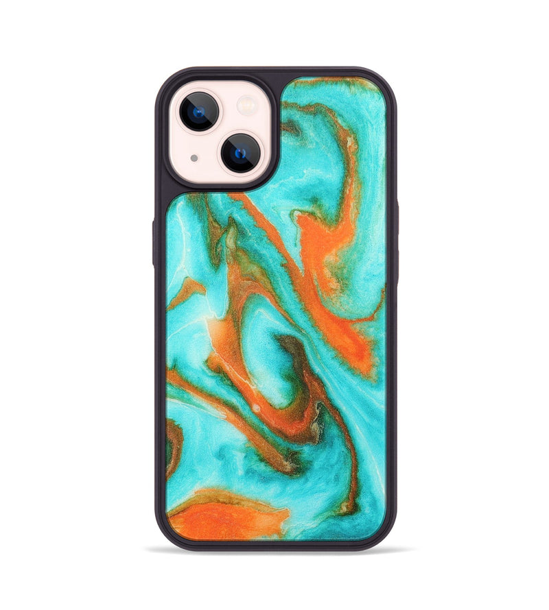 iPhone 14 Wood+Resin Phone Case - Daxton (Watercolor, 697165)