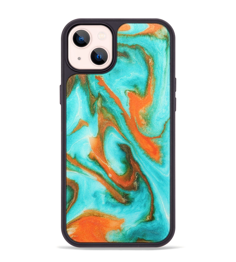 iPhone 14 Plus Wood+Resin Phone Case - Daxton (Watercolor, 697165)