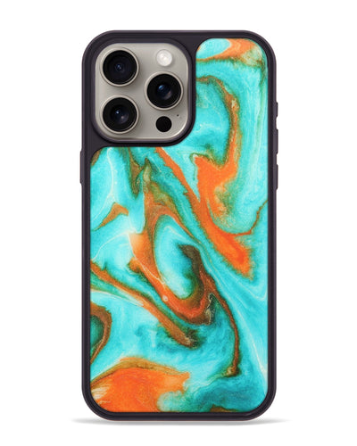 iPhone 15 Pro Max Wood+Resin Phone Case - Daxton (Watercolor, 697165)