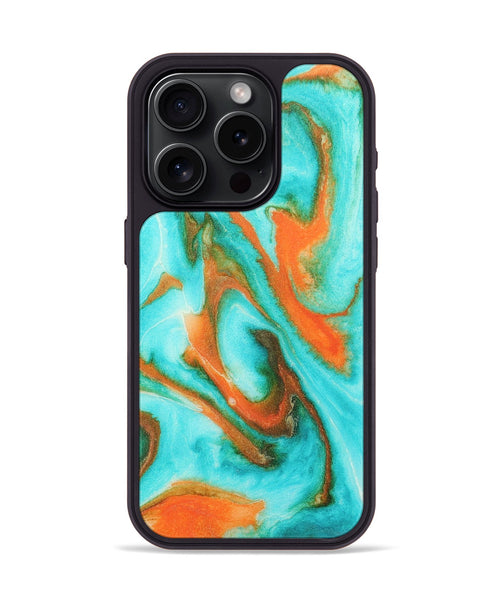 iPhone 15 Pro Wood+Resin Phone Case - Daxton (Watercolor, 697165)