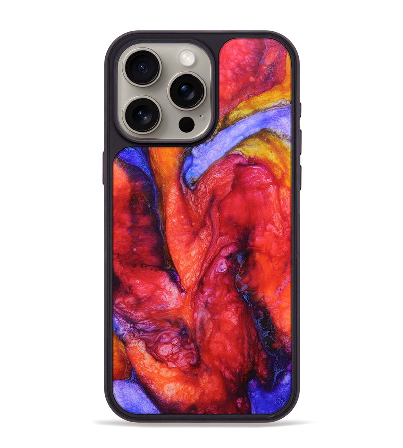 iPhone 15 Pro Max Wood+Resin Phone Case - Yahir (Watercolor, 697171)