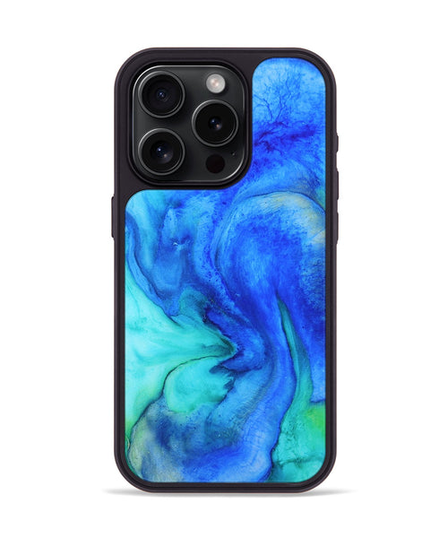 iPhone 15 Pro Wood+Resin Phone Case - Dwight (Watercolor, 697172)
