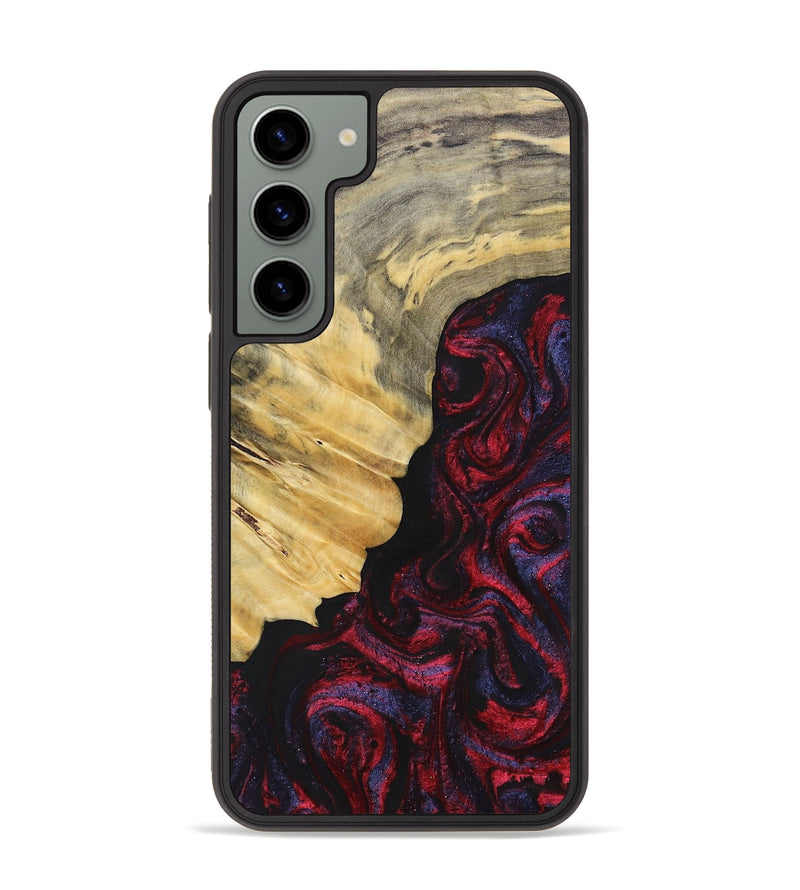 Galaxy S23 Plus Wood+Resin Phone Case - Magnolia (Red, 697176)