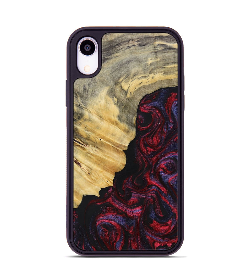 iPhone Xr Wood+Resin Phone Case - Magnolia (Red, 697176)