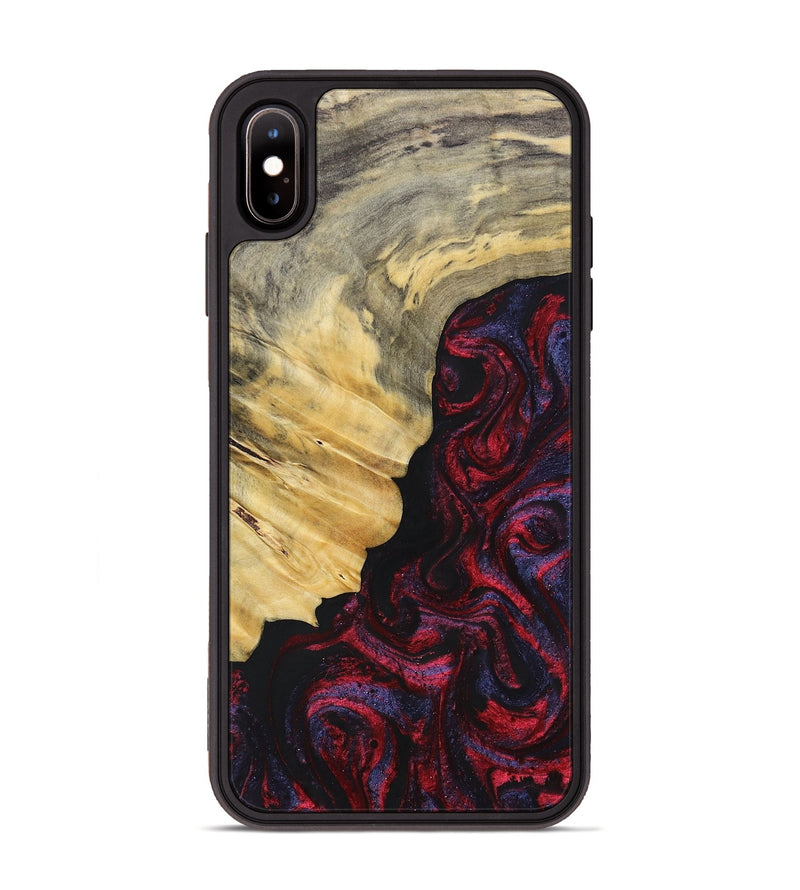 iPhone Xs Max Wood+Resin Phone Case - Magnolia (Red, 697176)