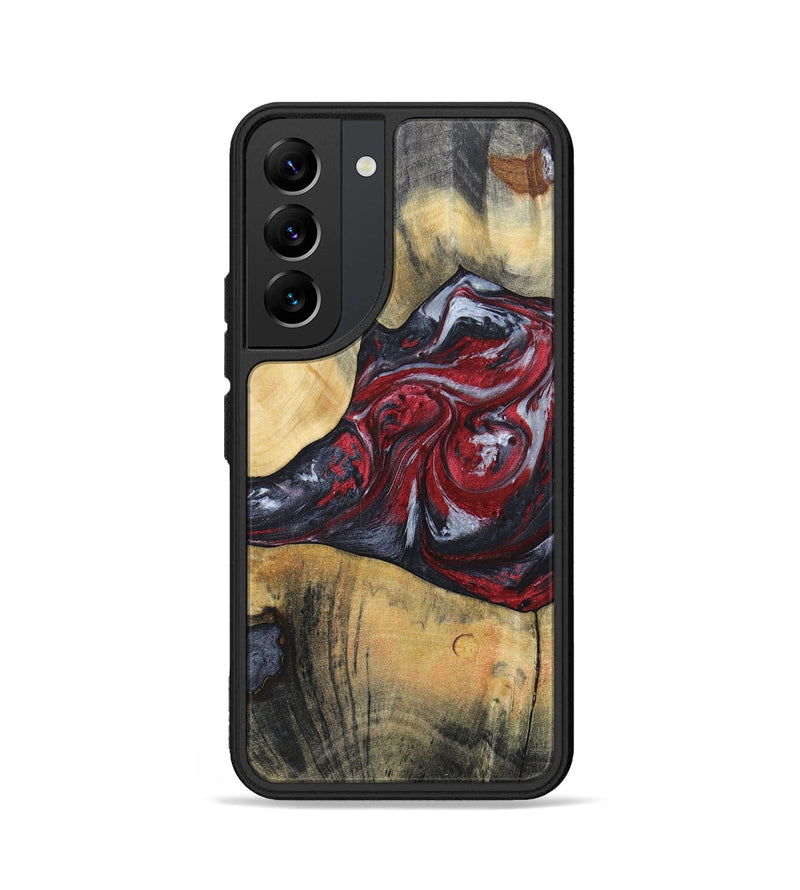 Galaxy S22 Wood+Resin Phone Case - Samuel (Red, 697177)
