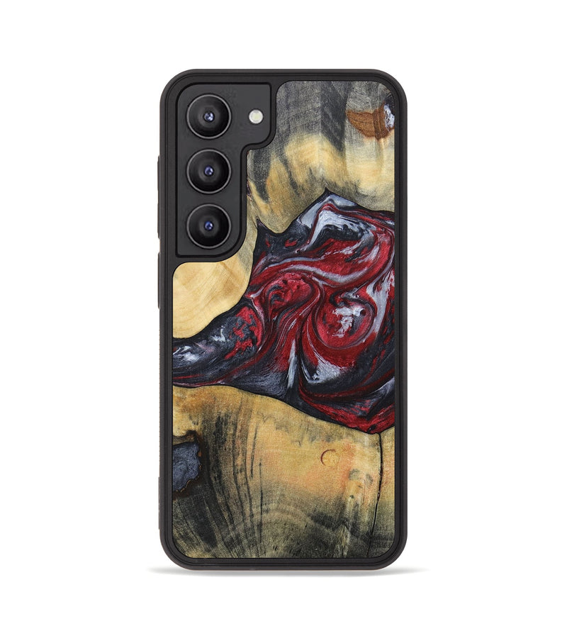 Galaxy S23 Wood+Resin Phone Case - Samuel (Red, 697177)