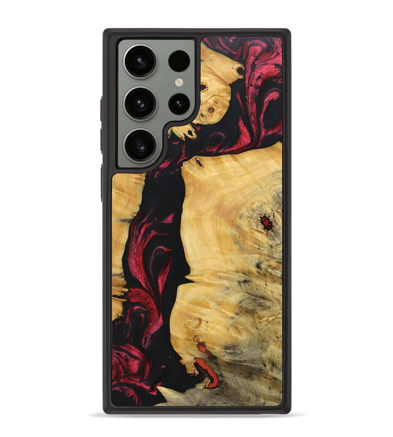 Galaxy S23 Ultra Wood+Resin Phone Case - Gene (Red, 697180)