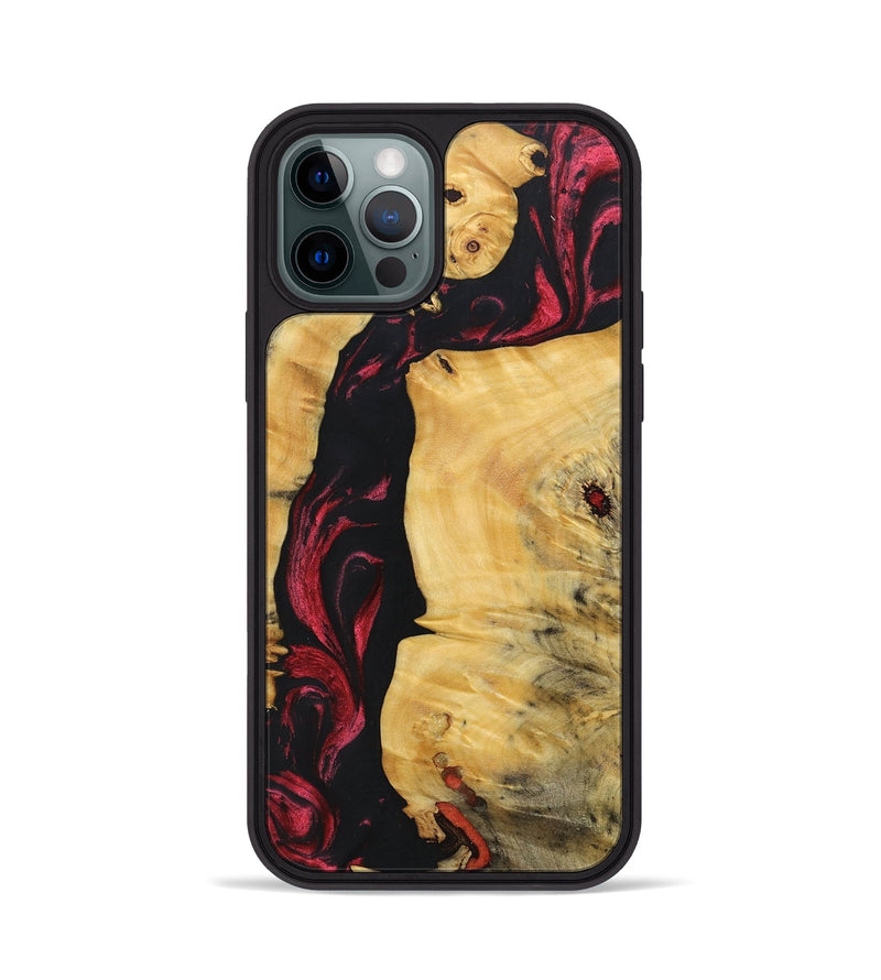 iPhone 12 Pro Wood+Resin Phone Case - Gene (Red, 697180)
