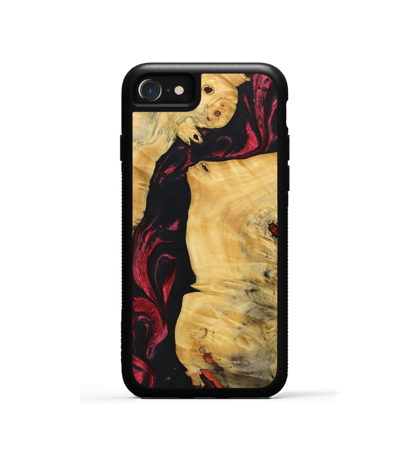 iPhone SE Wood+Resin Phone Case - Gene (Red, 697180)