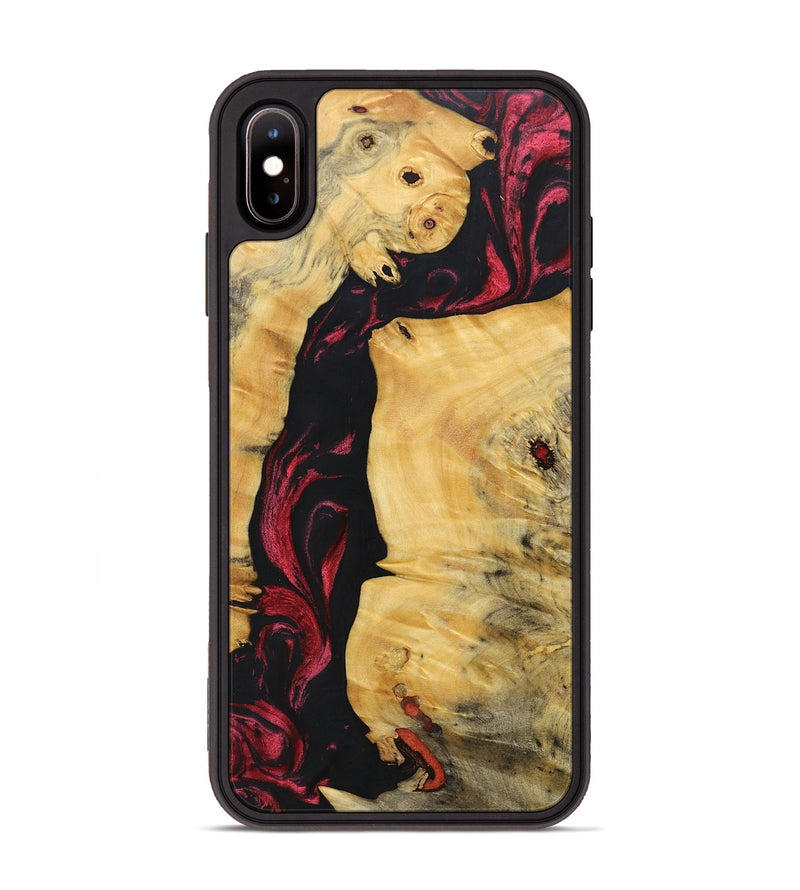 iPhone Xs Max Wood+Resin Phone Case - Gene (Red, 697180)