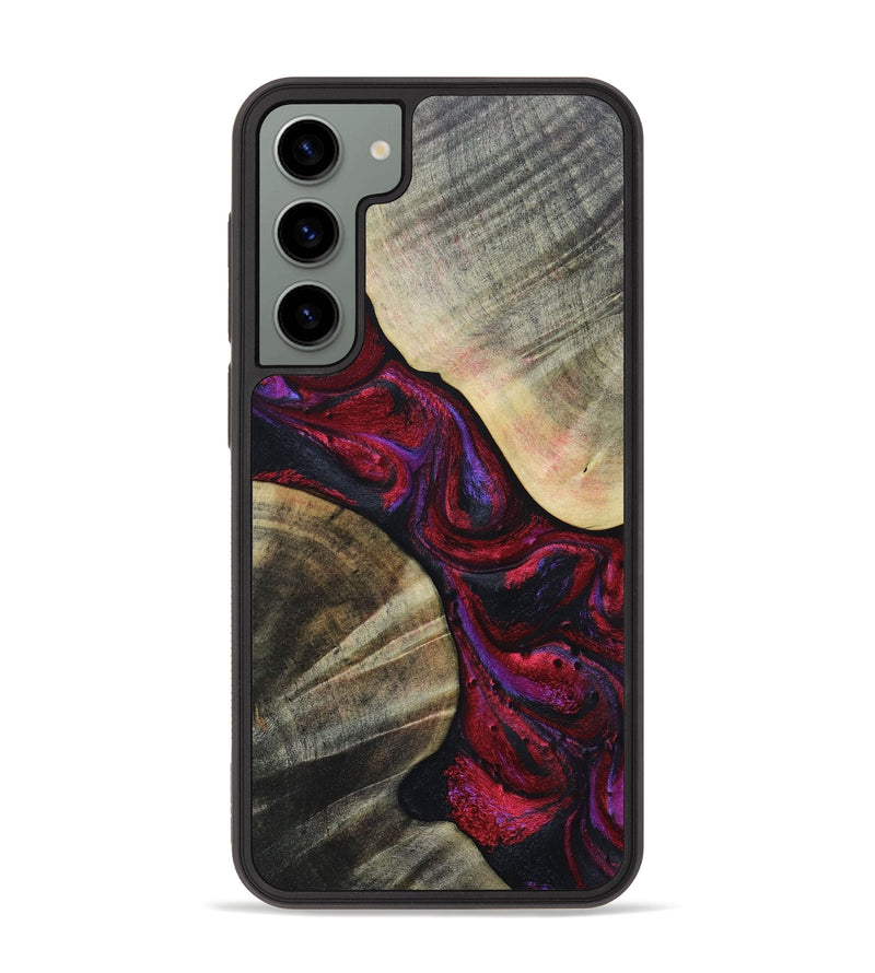 Galaxy S23 Plus Wood+Resin Phone Case - Denzel (Red, 697181)