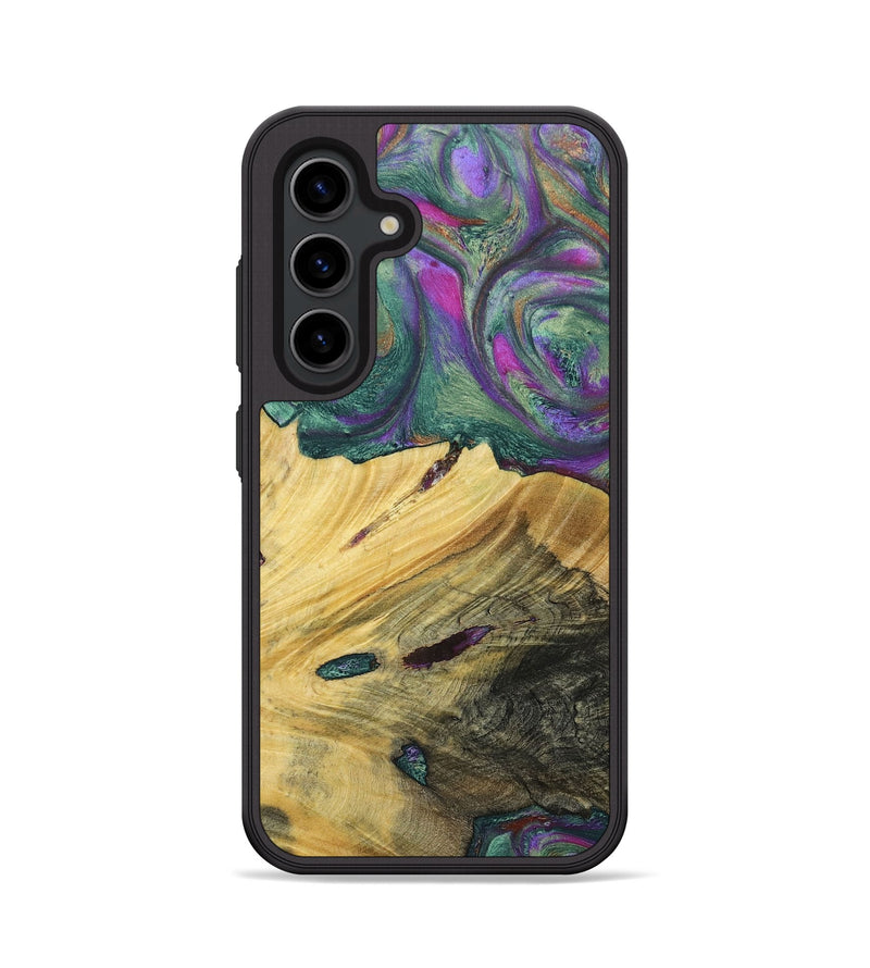 Galaxy S24 Wood+Resin Phone Case - Annette (Green, 697184)