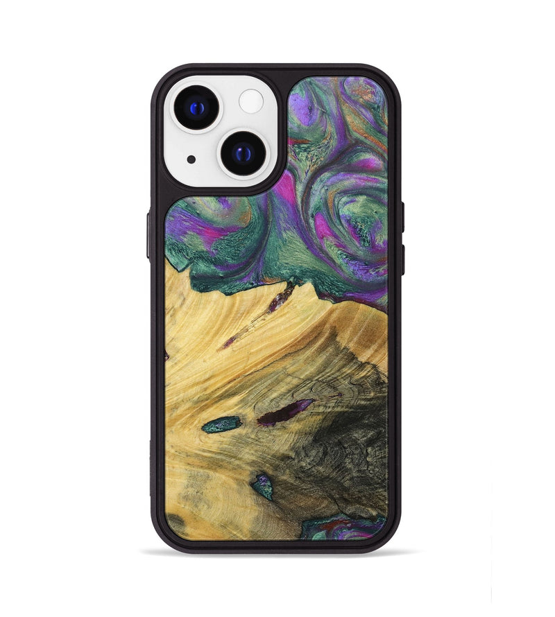 iPhone 13 Wood+Resin Phone Case - Annette (Green, 697184)