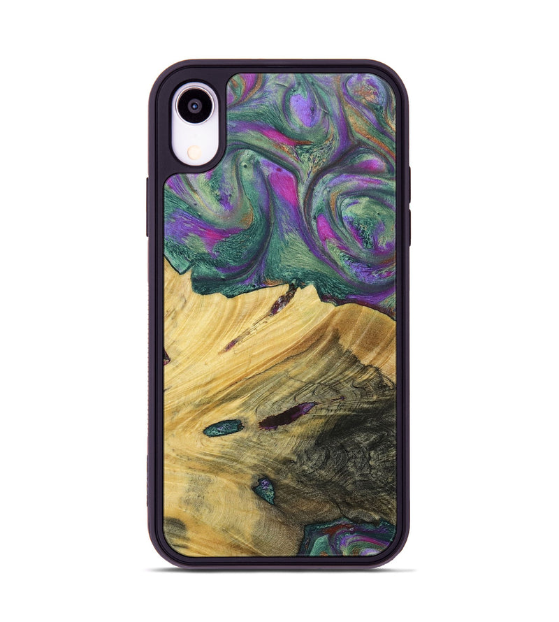 iPhone Xr Wood+Resin Phone Case - Annette (Green, 697184)