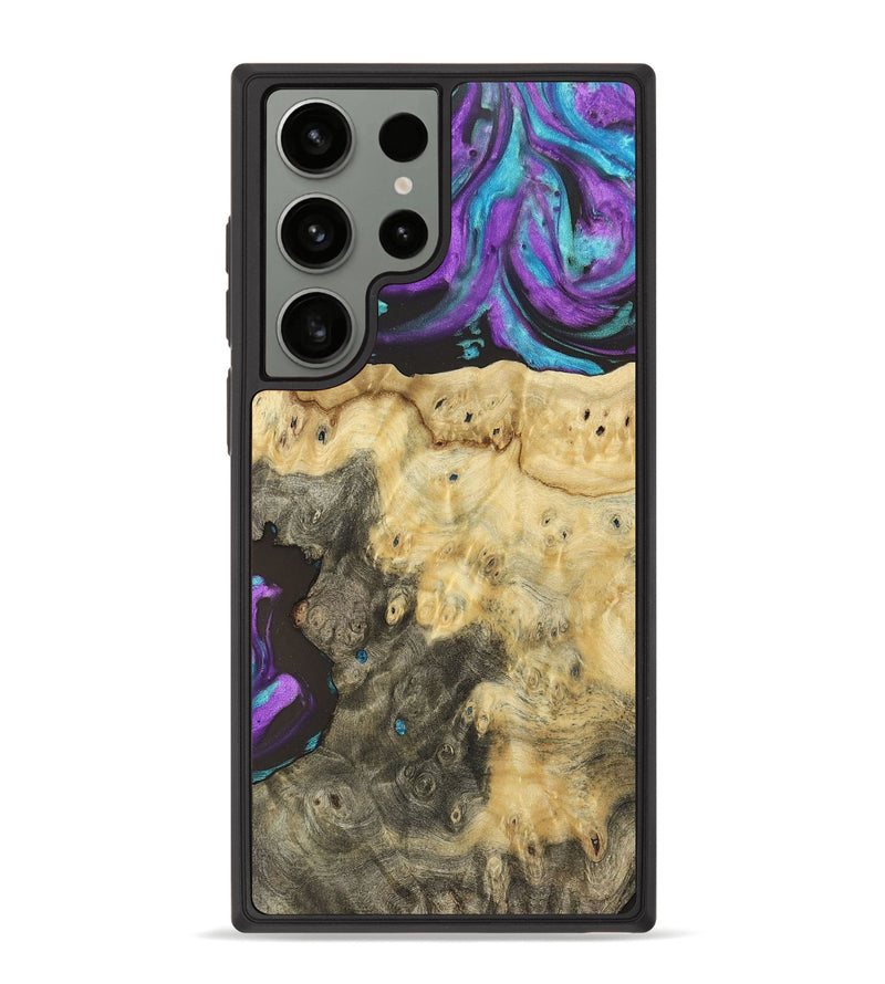 Galaxy S23 Ultra Wood+Resin Phone Case - Kingston (Purple, 697197)