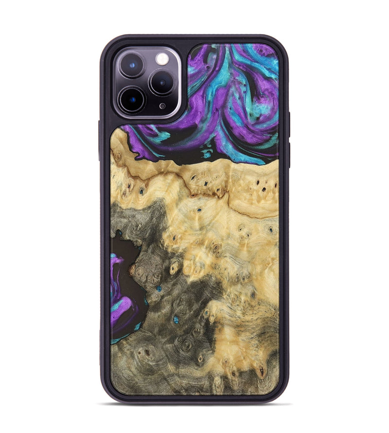 iPhone 11 Pro Max Wood+Resin Phone Case - Kingston (Purple, 697197)