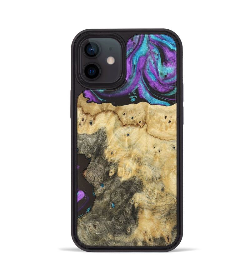 iPhone 12 Wood+Resin Phone Case - Kingston (Purple, 697197)