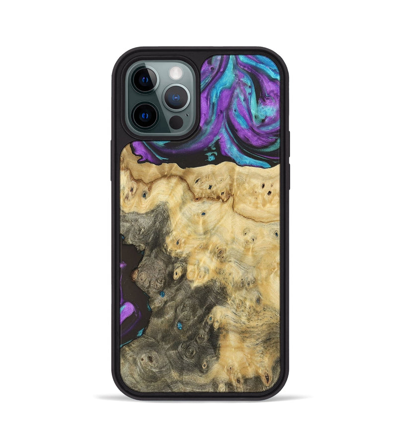iPhone 12 Pro Wood+Resin Phone Case - Kingston (Purple, 697197)