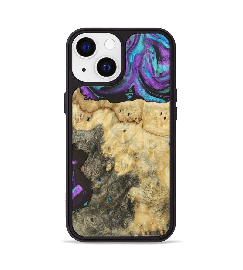 iPhone 13 Wood+Resin Phone Case - Kingston (Purple, 697197)