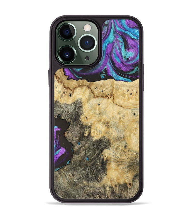 iPhone 13 Pro Max Wood+Resin Phone Case - Kingston (Purple, 697197)
