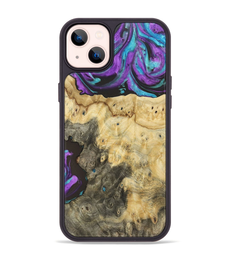 iPhone 14 Plus Wood+Resin Phone Case - Kingston (Purple, 697197)