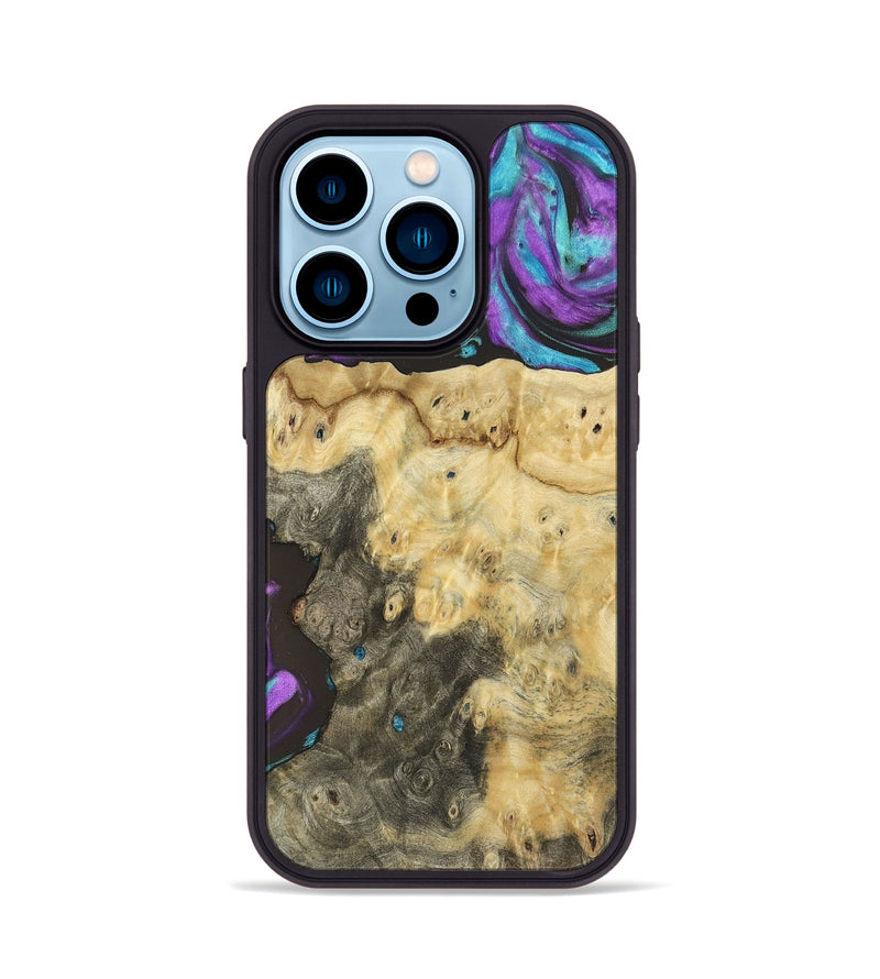 iPhone 14 Pro Wood+Resin Phone Case - Kingston (Purple, 697197)