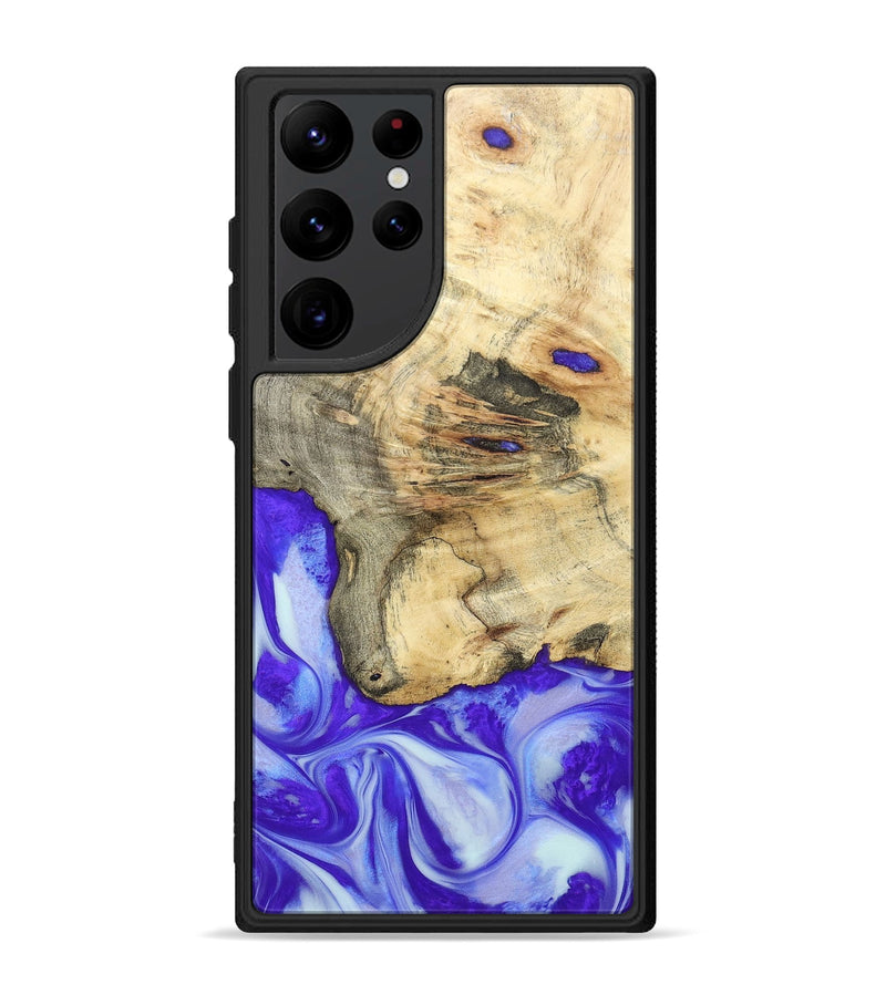 Galaxy S22 Ultra Wood+Resin Phone Case - Averie (Purple, 697198)