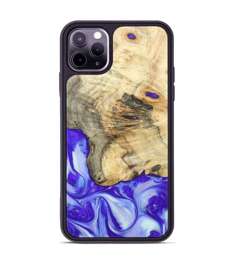 iPhone 11 Pro Max Wood+Resin Phone Case - Averie (Purple, 697198)