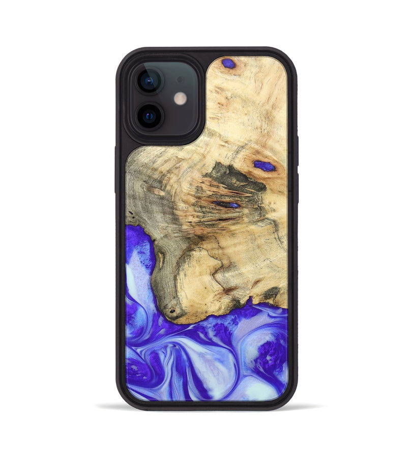 iPhone 12 Wood+Resin Phone Case - Averie (Purple, 697198)