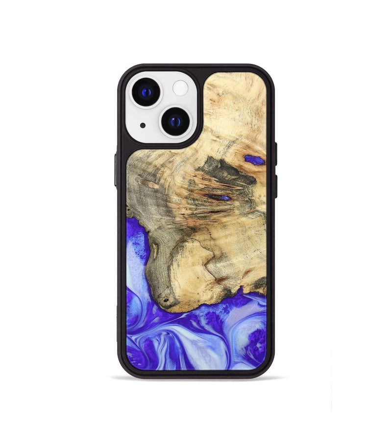 iPhone 13 mini Wood+Resin Phone Case - Averie (Purple, 697198)