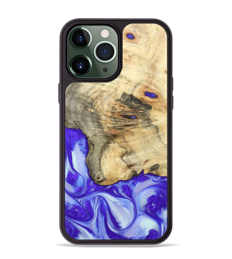 iPhone 13 Pro Max Wood+Resin Phone Case - Averie (Purple, 697198)