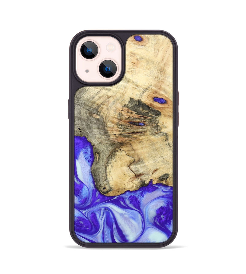 iPhone 14 Wood+Resin Phone Case - Averie (Purple, 697198)