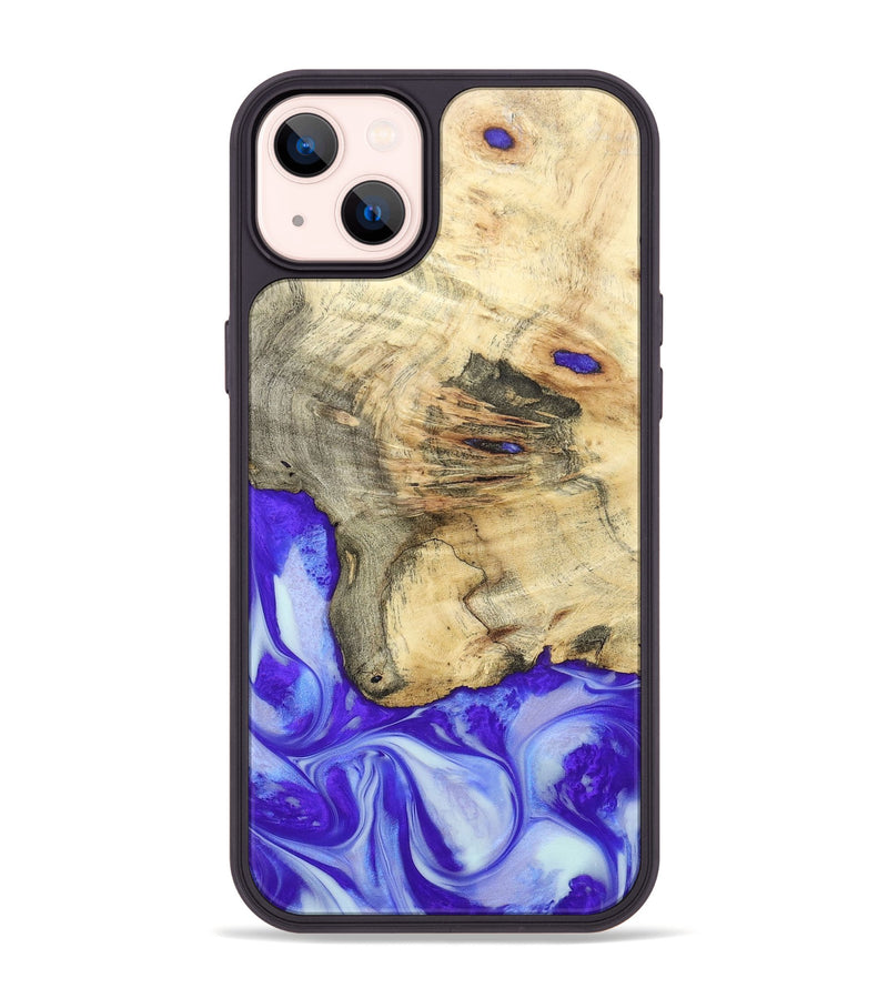 iPhone 14 Plus Wood+Resin Phone Case - Averie (Purple, 697198)