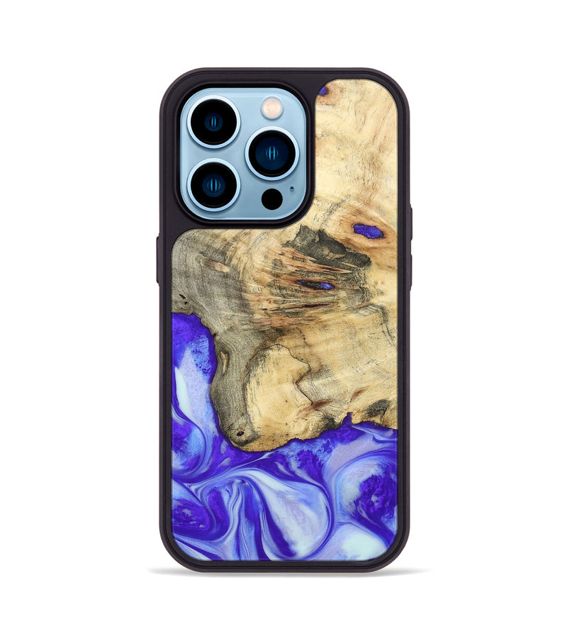 iPhone 14 Pro Wood+Resin Phone Case - Averie (Purple, 697198)