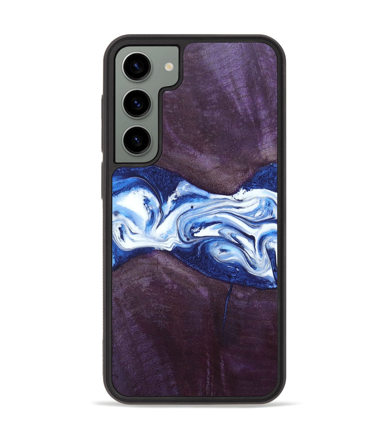 Galaxy S23 Plus Wood+Resin Phone Case - Jenifer (Blue, 697208)