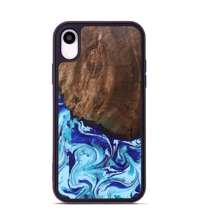 iPhone Xr Wood+Resin Phone Case - Vivienne (Blue, 697209)