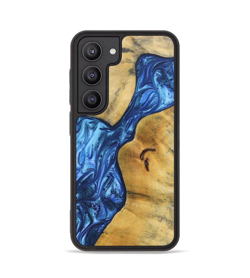 Galaxy S23 Wood+Resin Phone Case - Jamal (Blue, 697211)