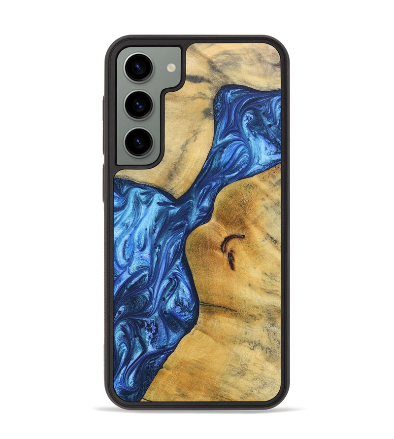 Galaxy S23 Plus Wood+Resin Phone Case - Jamal (Blue, 697211)