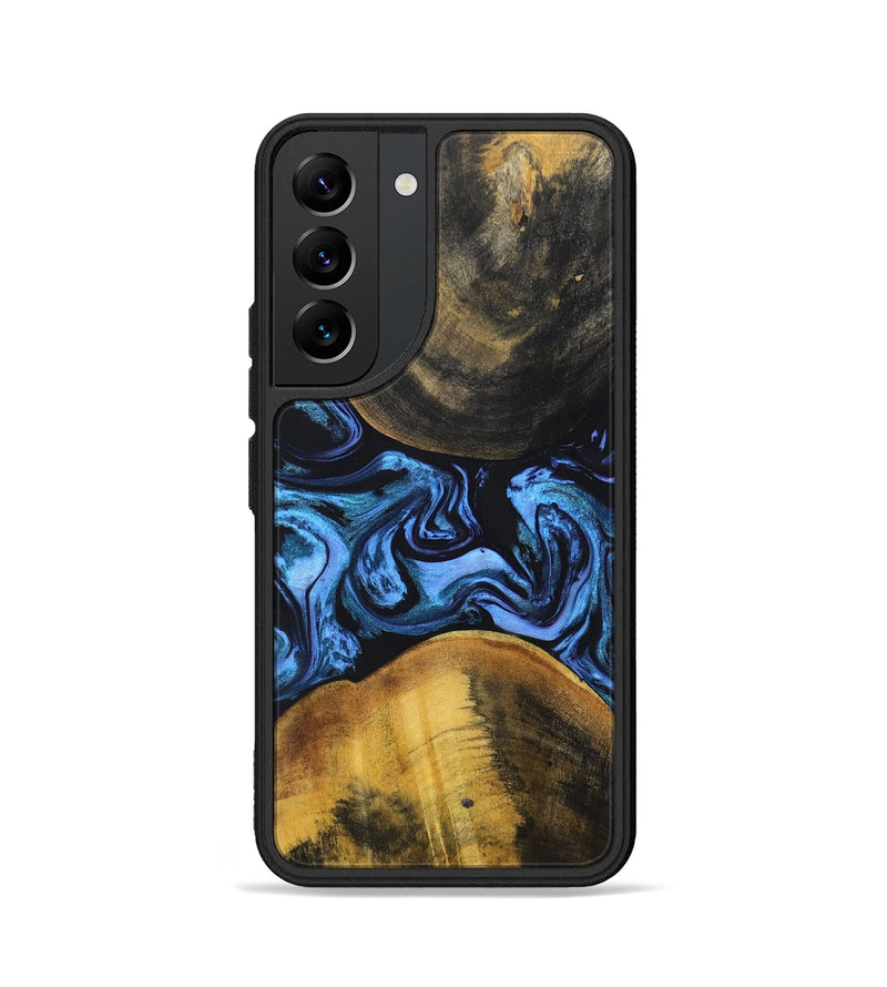 Galaxy S22 Wood+Resin Phone Case - Alexia (Blue, 697212)