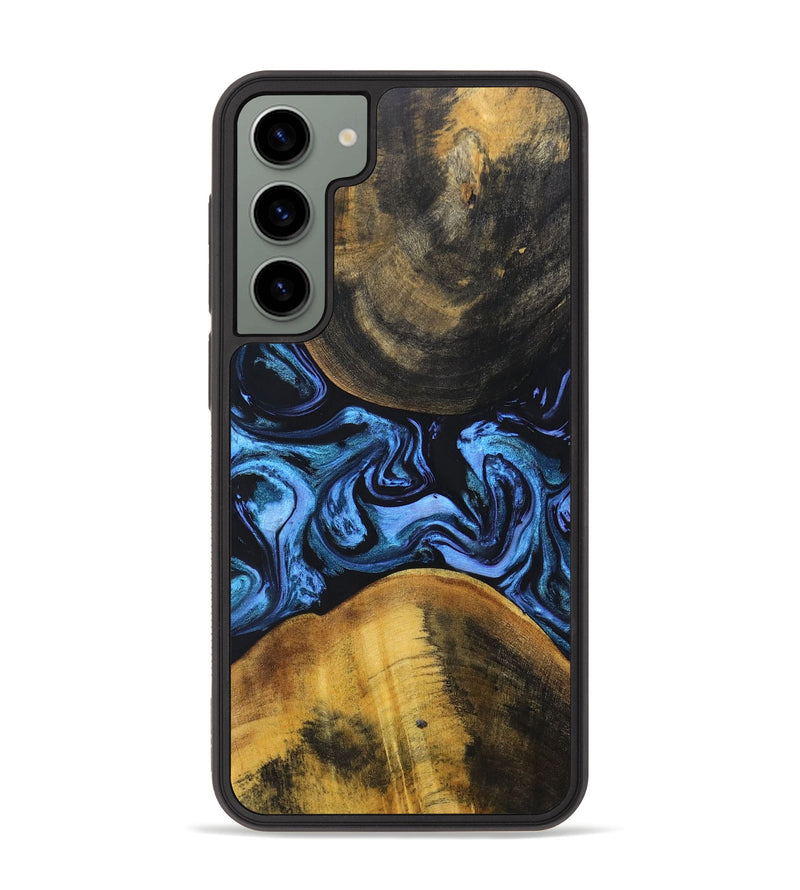 Galaxy S23 Plus Wood+Resin Phone Case - Alexia (Blue, 697212)