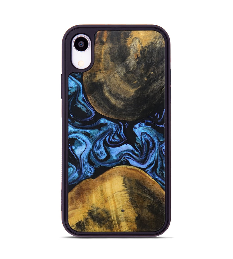 iPhone Xr Wood+Resin Phone Case - Alexia (Blue, 697212)
