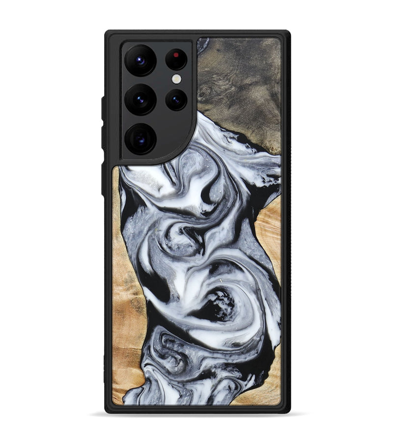 Galaxy S22 Ultra Wood+Resin Phone Case - Raven (Mosaic, 697248)