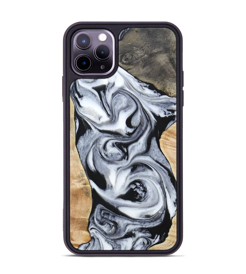 iPhone 11 Pro Max Wood+Resin Phone Case - Raven (Mosaic, 697248)