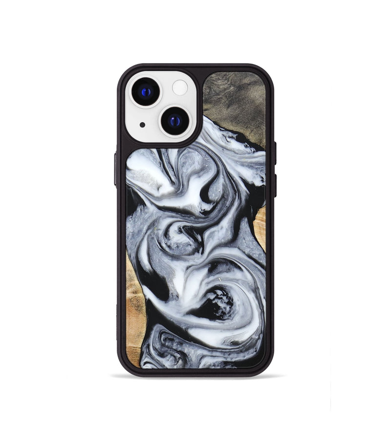 iPhone 13 mini Wood+Resin Phone Case - Raven (Mosaic, 697248)