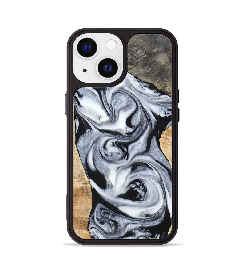 iPhone 13 Wood+Resin Phone Case - Raven (Mosaic, 697248)