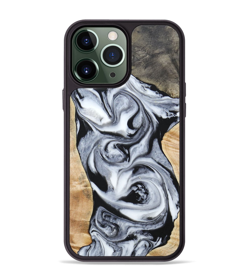 iPhone 13 Pro Max Wood+Resin Phone Case - Raven (Mosaic, 697248)