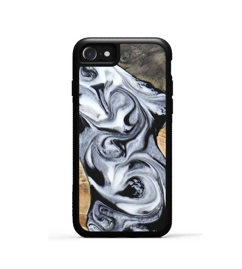 iPhone SE Wood+Resin Phone Case - Raven (Mosaic, 697248)